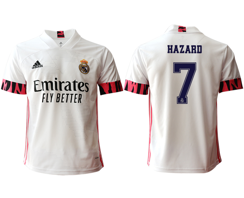 Men 2020-2021 club Real Madrid home aaa version #7 white Soccer Jerseys